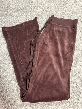 Y2K So Chocolate Brown Fuzzy Wide Leg Pants